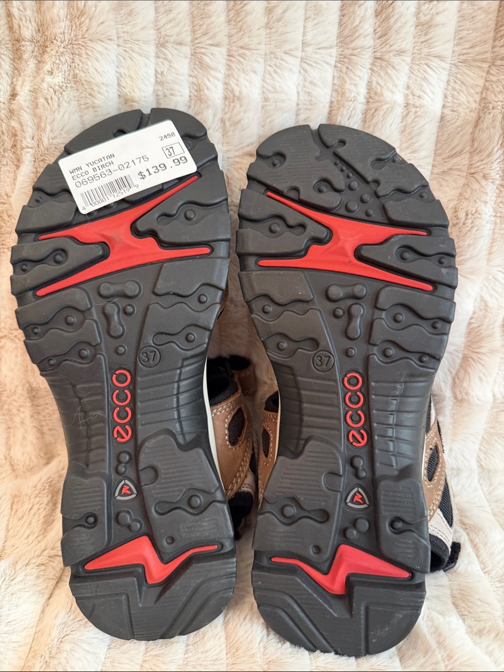 ECCO Yucatán Brown and Black Velcro Sport Sandals - Picture 2 of 4